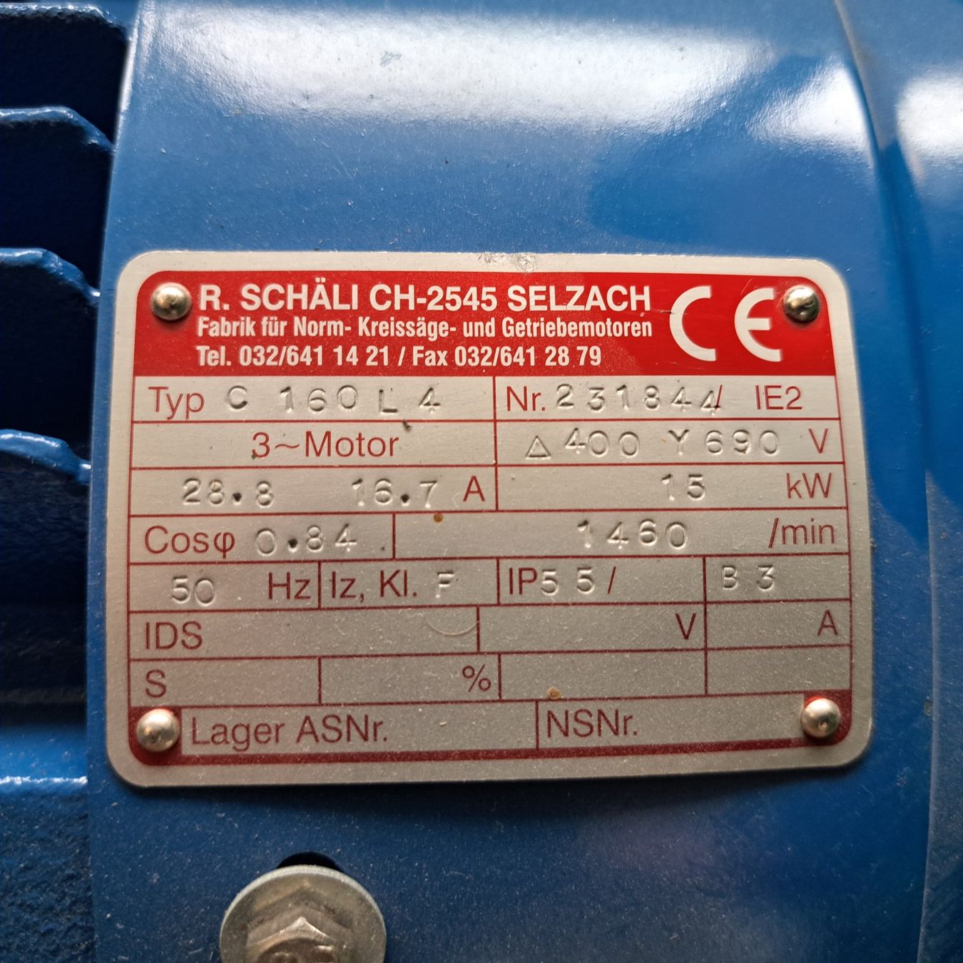 Elekromotor 15kW 400V 20PS Industrie Asynchron Motor