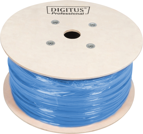 Ethernet LAN Kabel CAT6a UFTP Draht 4x2x0.26mm2 hellblau Meterware