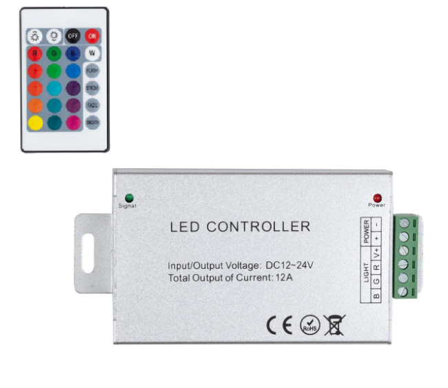 LED Kontroller RGB 12-24V 24Keys Controller