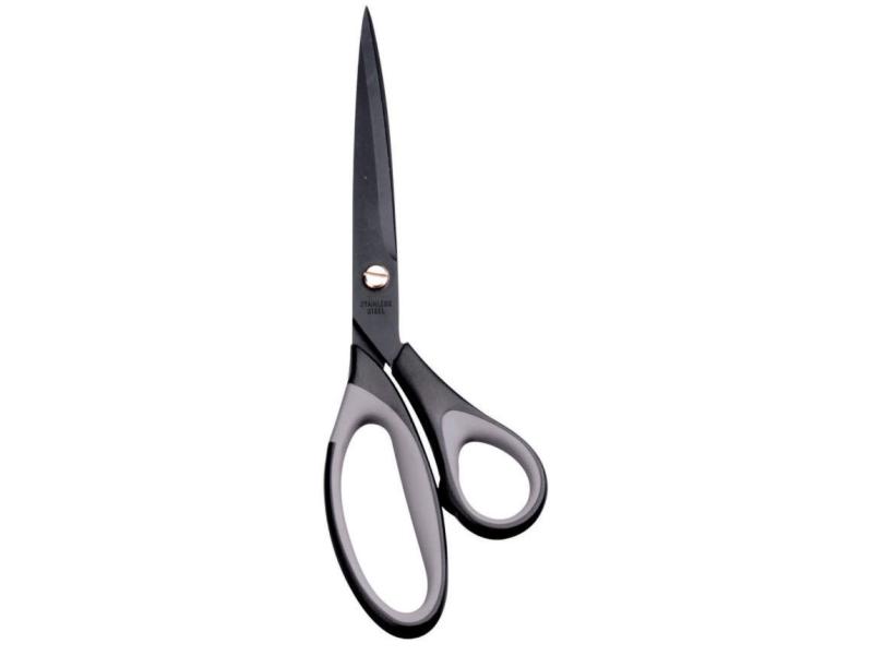 DOHE Schere – 21 Cm, Rostfreier Stahl, Ergonomischer Gummi/Kunststoff-Griff, Abgerundete Spitzen